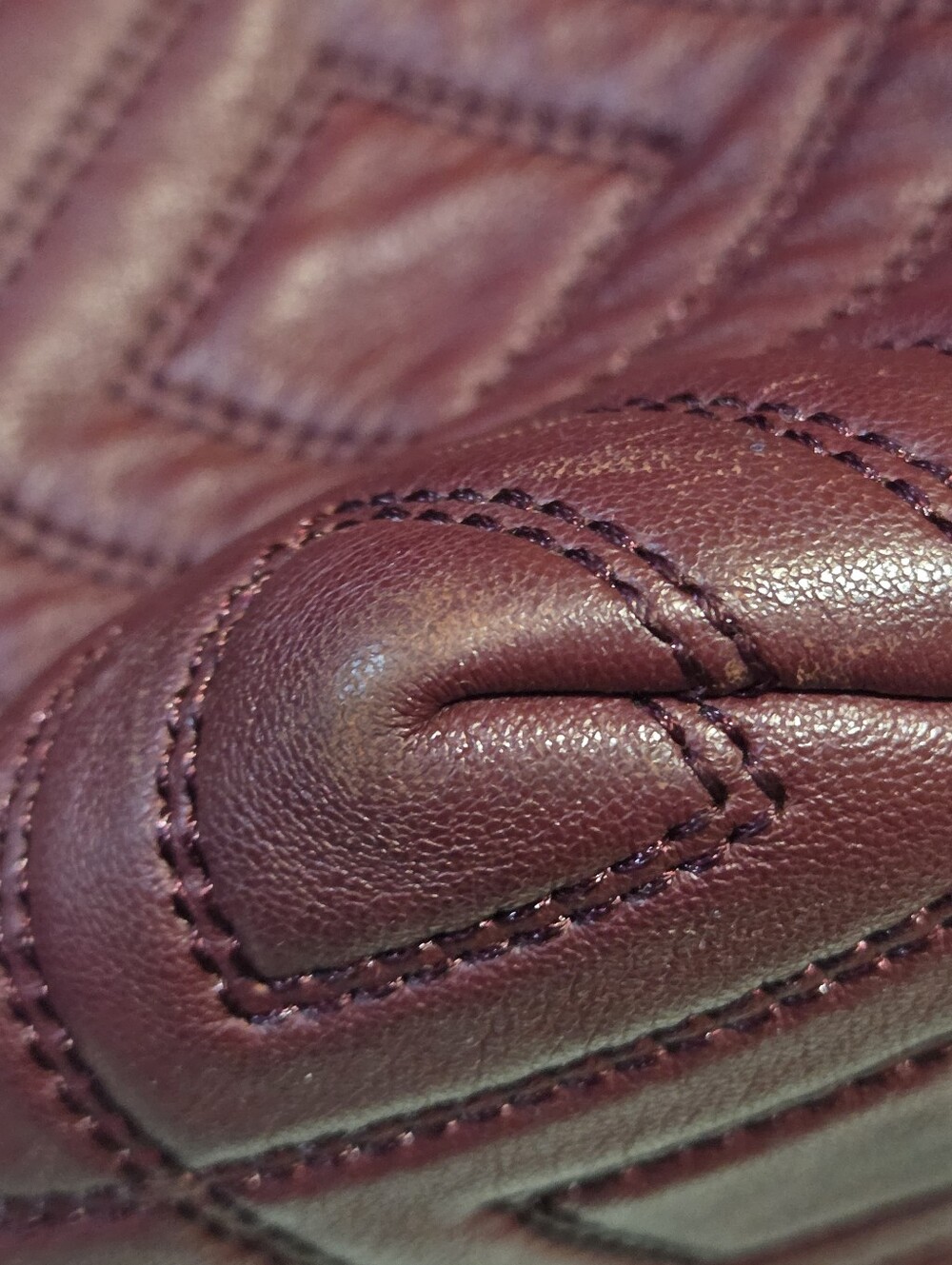 Tory Burch Quilted Leather Shoulder Tote in Burgundy - Picture 16 of 17
